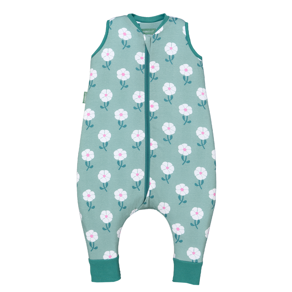Saco de dormir MolisandCo TOG 1.0 com pés Sakura Garden, fotografia de produto da marca sobre fundo branco