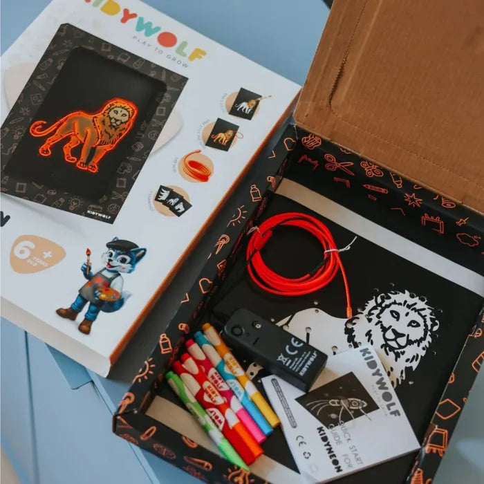 KidyWolf Kit Decoração Luminosa Parede - Animais