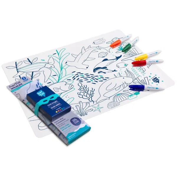 Super Petit Kit de pintar em silicone com marcadores