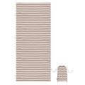 MolisandCo Toalha de microfibra Cream & Brown Stripes