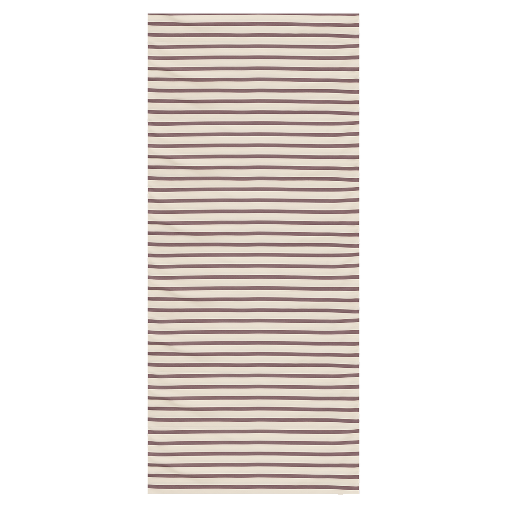 MolisandCo Toalha de microfibra Cream & Brown Stripes