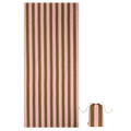 MolisandCo Toalha de microfibra Khaki & Rose Stripes