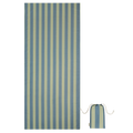 MolisandCo Toalha de microfibra Green & Blue Stripes