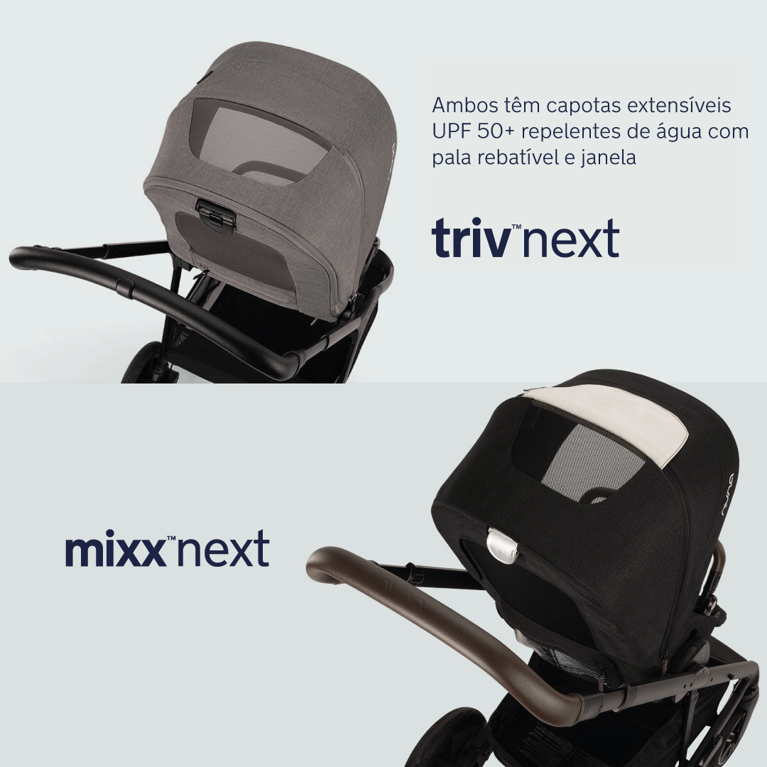 Nuna DUO / TRIO carrinho de passeio compacto Reversível TRIV NEXT biscotti
