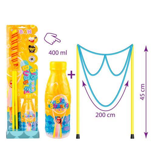 Tuban Giant Bubble Solution 400ml with Double Wand 200x45cm