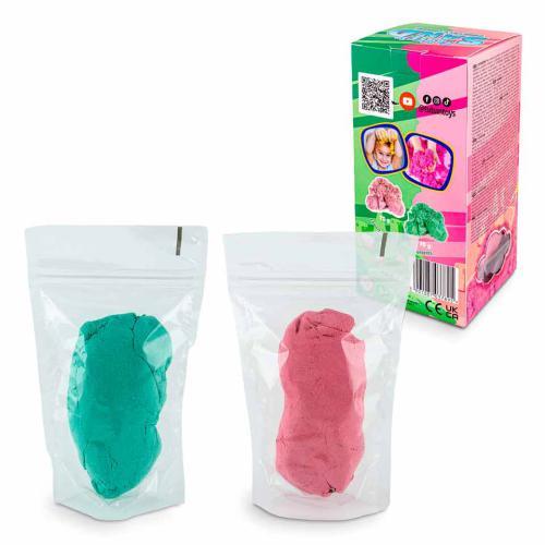Tuban Fluffy Sand Set – Pink and Green 2 x 70g