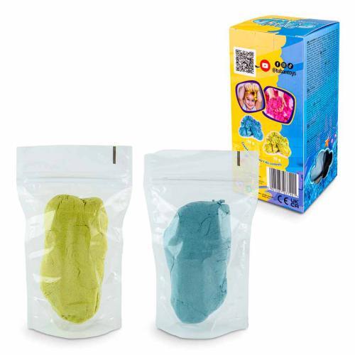 Tuban Fluffy Sand Set – Blue and Yellow 2 x 70g