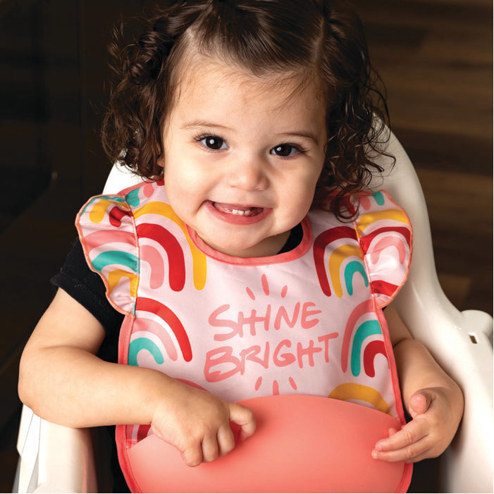 Tiny Twinkle Pack 2 Babetes impermeáveis com bolso em silicone 6-24m