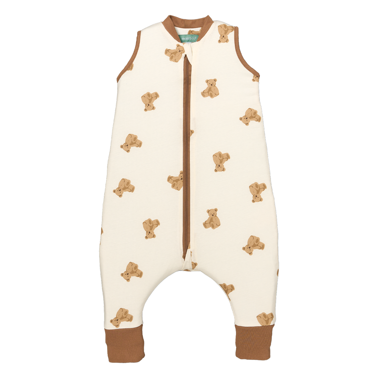 Saco de dormir MolisandCo TOG 1.0 com pés Teddy, fotografia de produto da marca sobre fundo branco