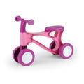 Scooter de equilíbrio de três rodas, modelo Lena, na cor rosa/fúcsia, vista de perfil sobre fundo branco.
