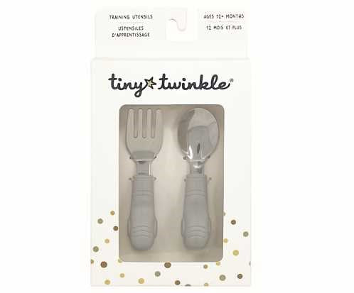 Tiny Twinkle Talheres de aprendizagem - Elefante Cinza