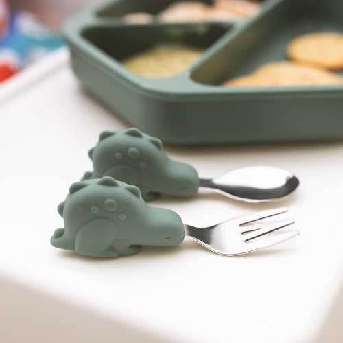Tiny Twinkle Learning Cutlery - Dinosaur