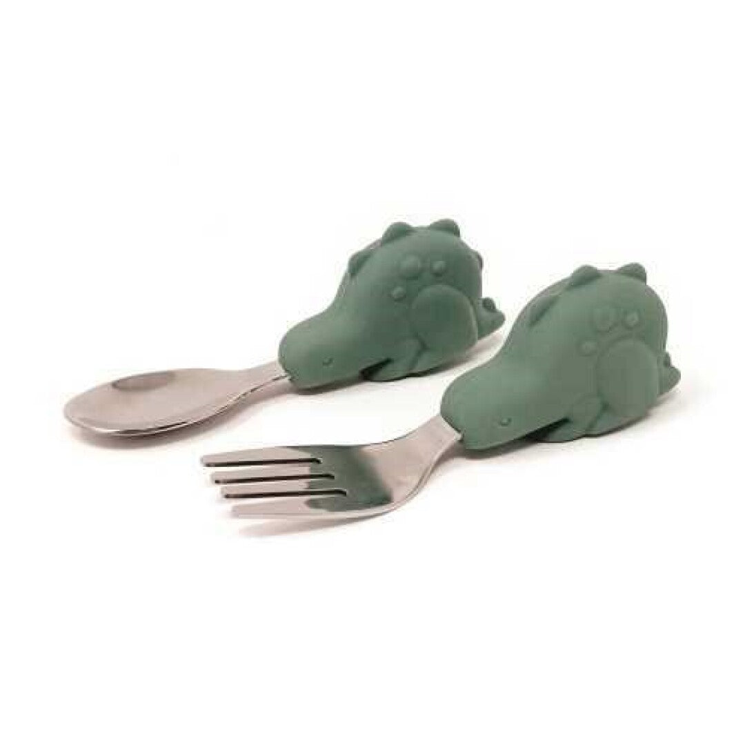 Tiny Twinkle Learning Cutlery - Dinosaur
