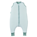 Saco de dormir MolisandCo TOG 1.0 com pés VICHY GREEN, exibido plano com fecho de correr frontal.