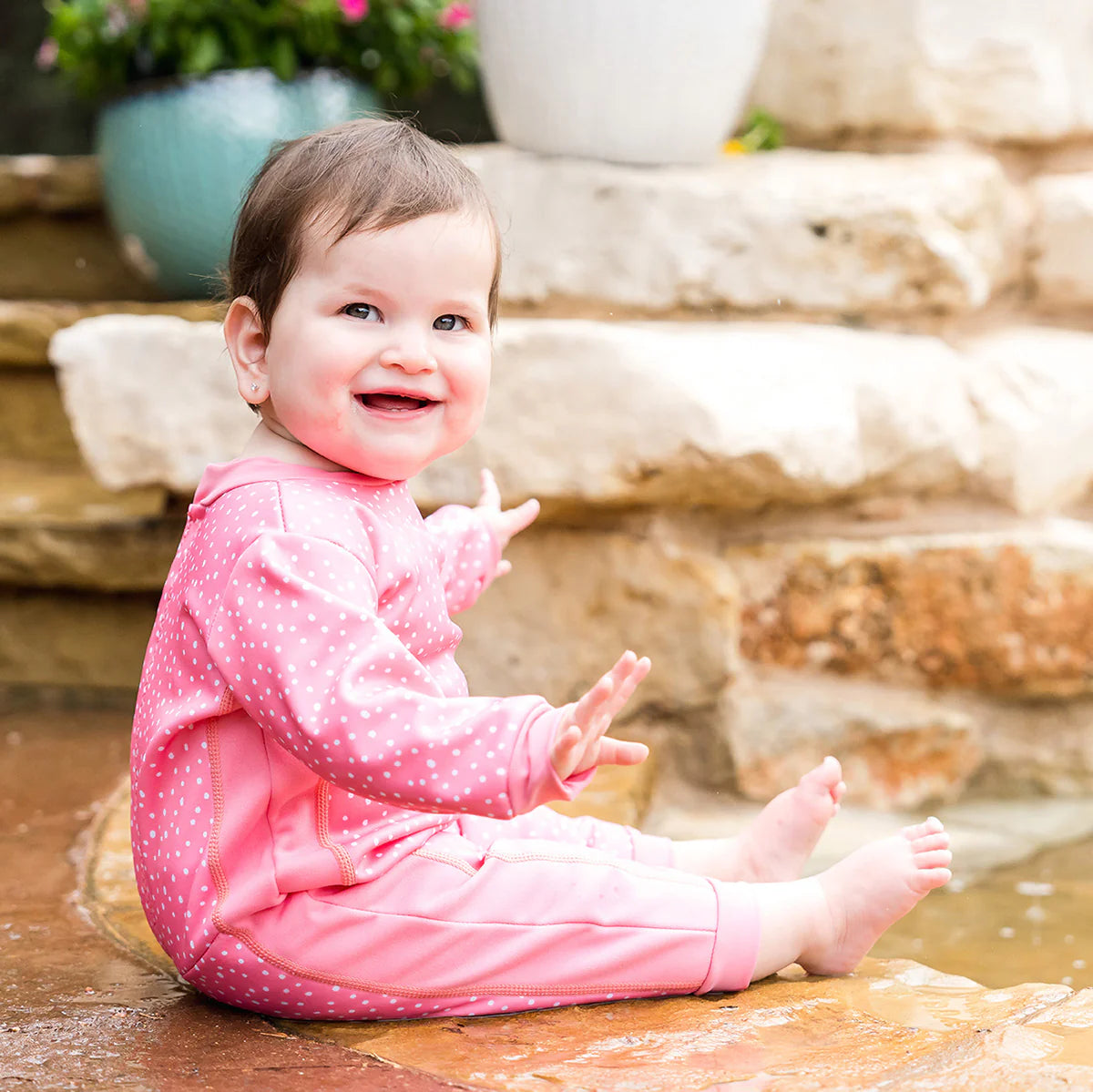 Splash About - Traje térmico de playa/piscina Warm in One™ Pink Geranium