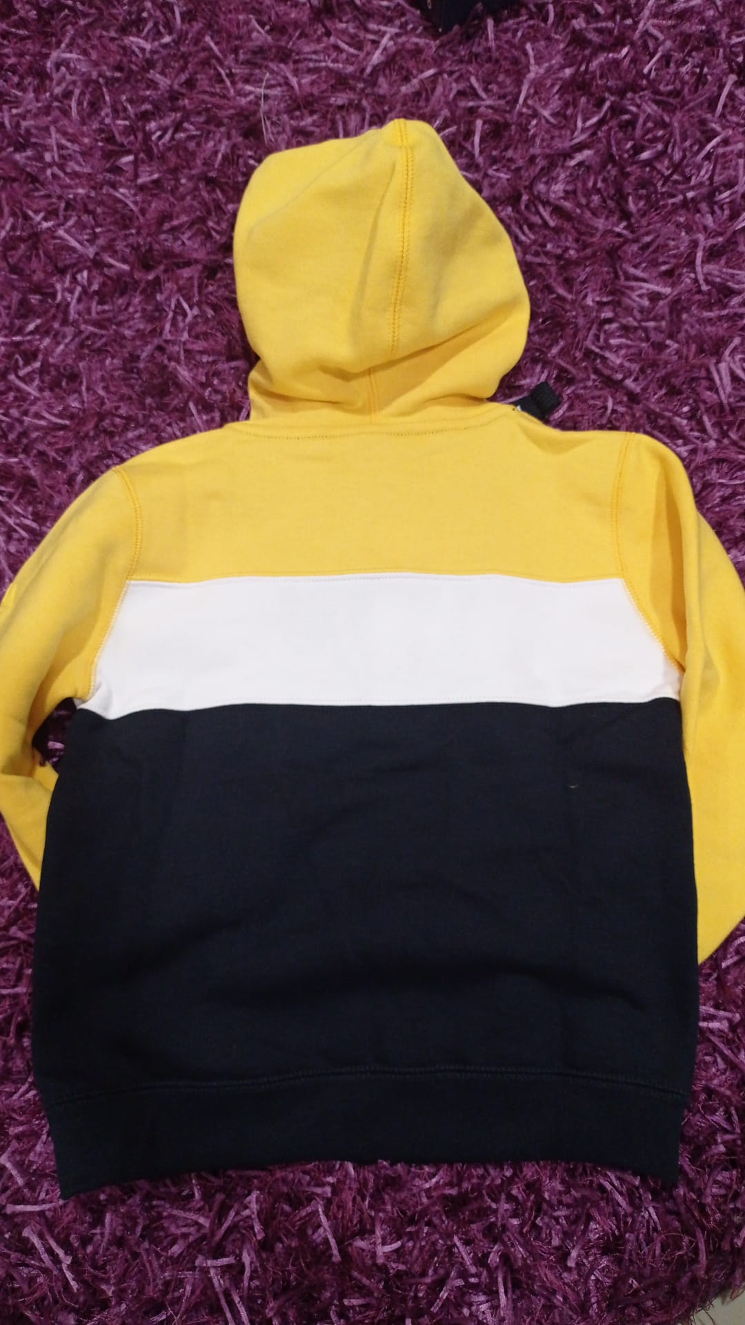 Hublot Yellow and blue cardigan with hood, 2 to 10 years