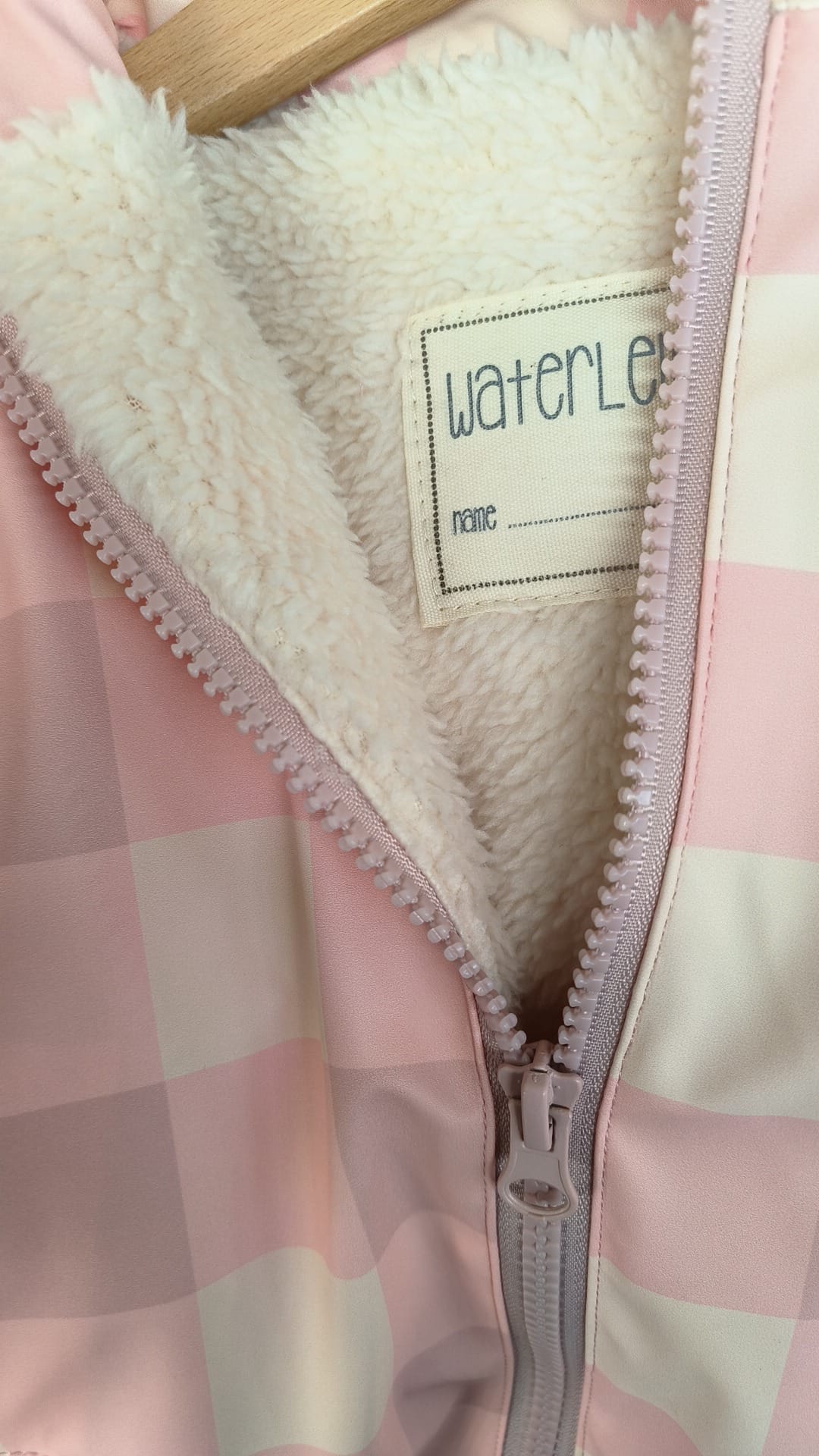 Waterlemon Casaco polar impermeável  Xadrez rosa 3 a 10 anos