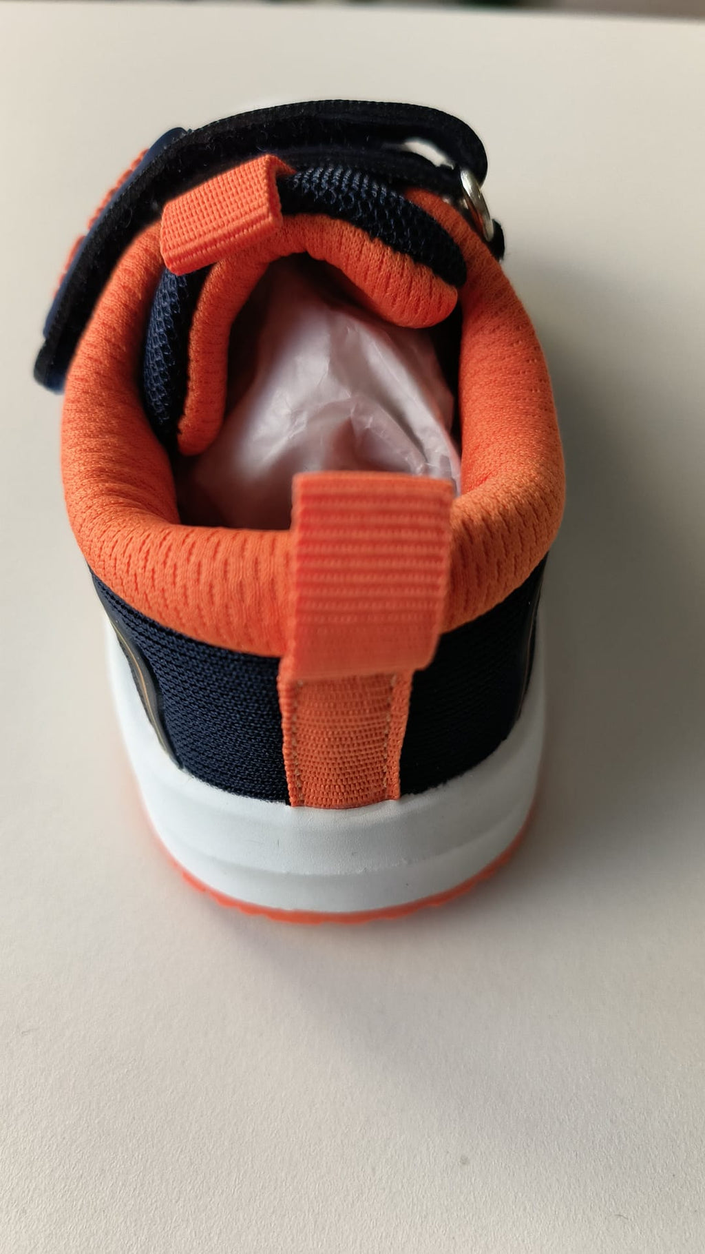 BabyFree Sapatilha Barefoot Azul e Laranja com elásticos