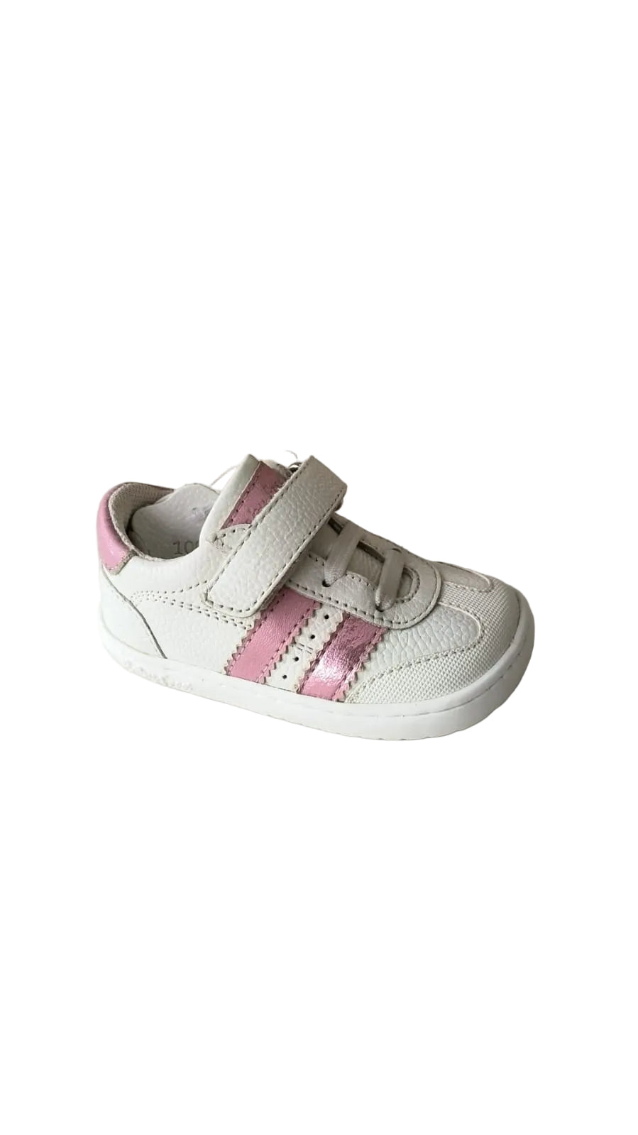 BabyFree Barefoot Sneakers White with Elastics