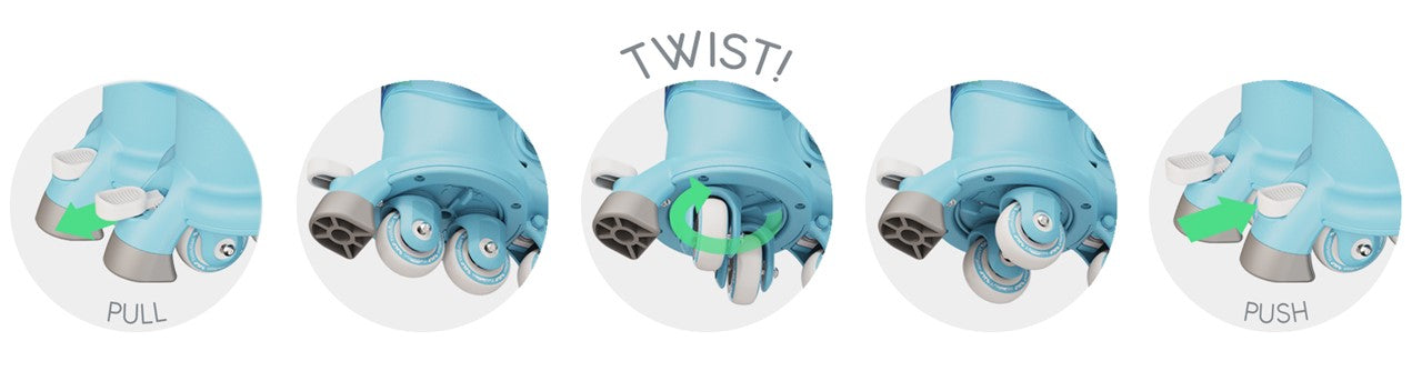 Yvolution Patins Twista Tamanho 30-34 * por encomenda