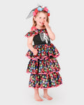 Vestido Esqueleto Multicolor da Den Goda Fen, disfarce para criança