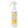 Embalagem de spray do protetor solar mineral Acorelle SPF50+ para crianças com 150ml, com certificação Bio.