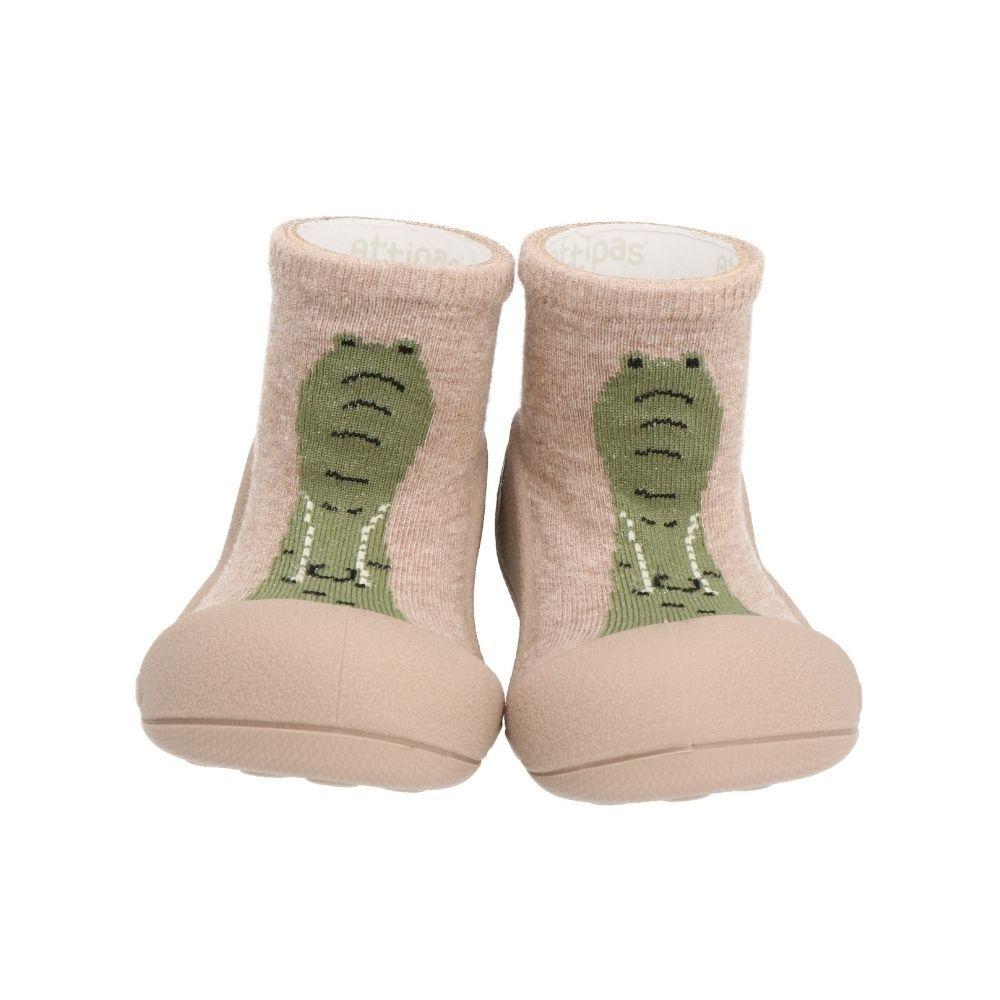Attipas Crocodile Beige, calçado barefoot para bebé