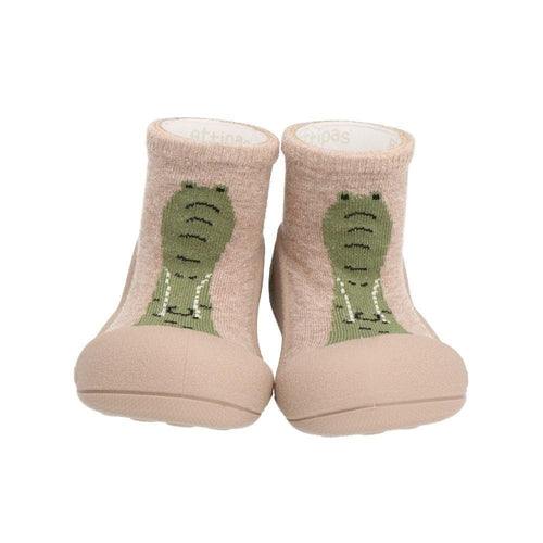 Attipas Crocodile Beige, calçado barefoot para bebé
