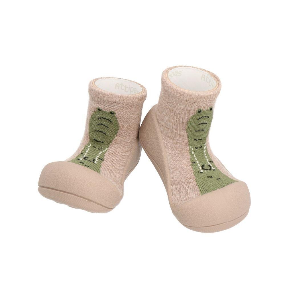 Attipas Crocodile Beige, calçado barefoot para bebé