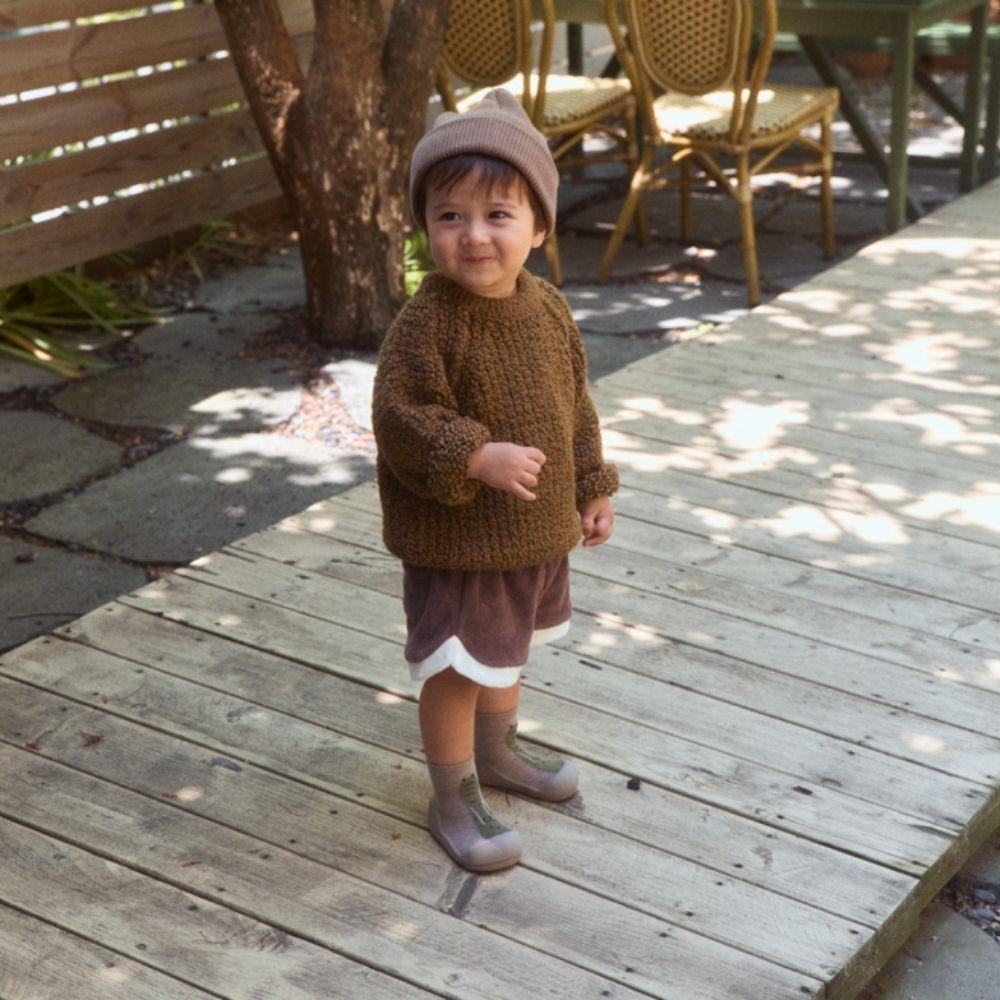 Attipas Crocodile Beige, calçado barefoot para bebé