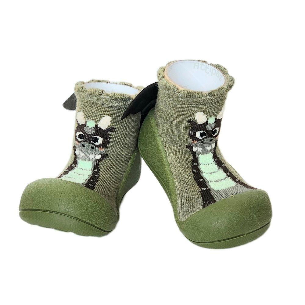 Attipas Dragon Khaki, calçado barefoot para bebé