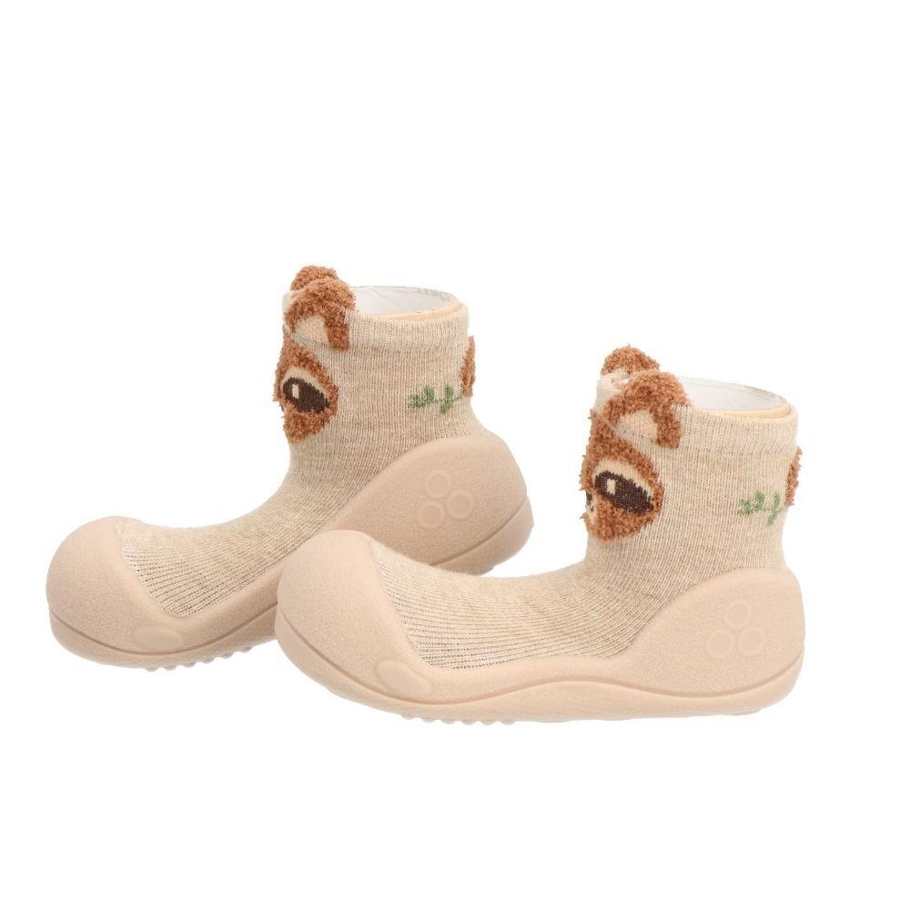 Attipas Zootopia Racoon Beige, calçado barefoot para bebé
