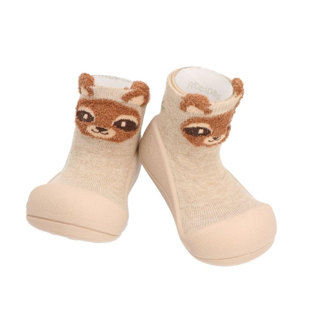 Attipas Zootopia Racoon Beige, calçado barefoot para bebé