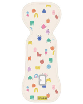 Comparação visual: bebé confortável e seco (lado Aeromoov) vs. bebé com costas suadas (lado sem capa).