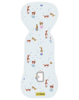 Imagem da capa Aeromoov AirLayer 3D dobrada, pronta para ser lavada, indicando que é lavável a 40°C.