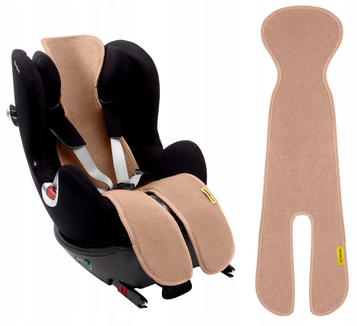 [Detalhe da tecnologia 3D alveolar da capa Aeromoov AirLayer que permite a circulação constante de ar]