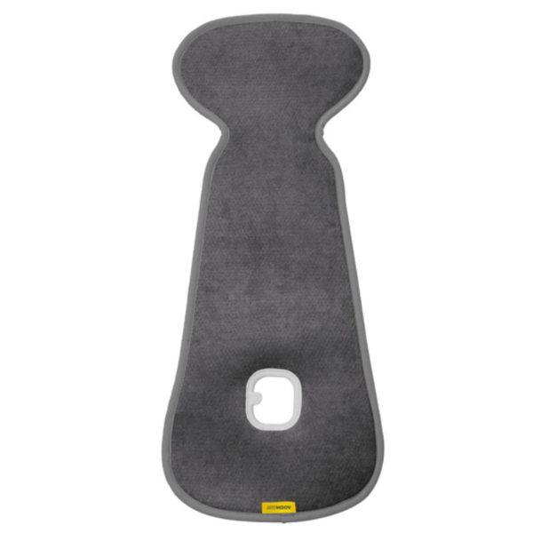 Capa anti transpirante Aeromoov AirLayer 3D, tamanho B, cor cinza escuro, vista superior, com abertura para cinto.