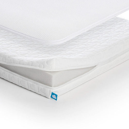 Detalhe da estrutura 3D alveolar do protetor de colchão AeroSleep, garantindo máxima circulação de ar e respirabilidade.