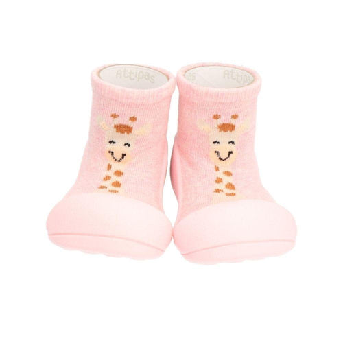 Attipas Giraffe Pink, calçado barefoot para bebé