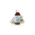 Frasco de spray de vidro âmbar de 125ml de Água Floral Cistus Jara Gotu, com rótulo botânico minimalista, fundo branco.
