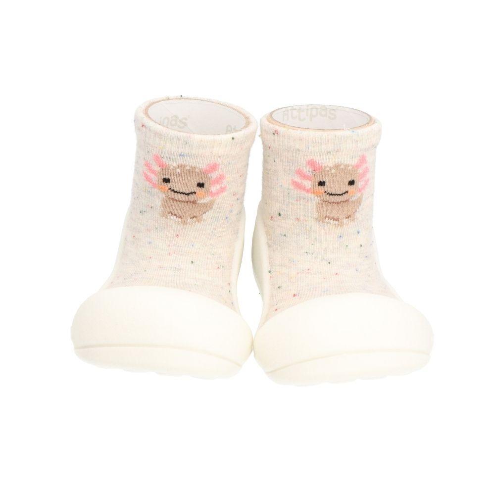 Attipas Ajolote Ivory, calçado barefoot para bebé
