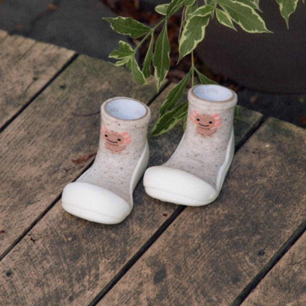 Attipas Ajolote Ivory, calçado barefoot para bebé