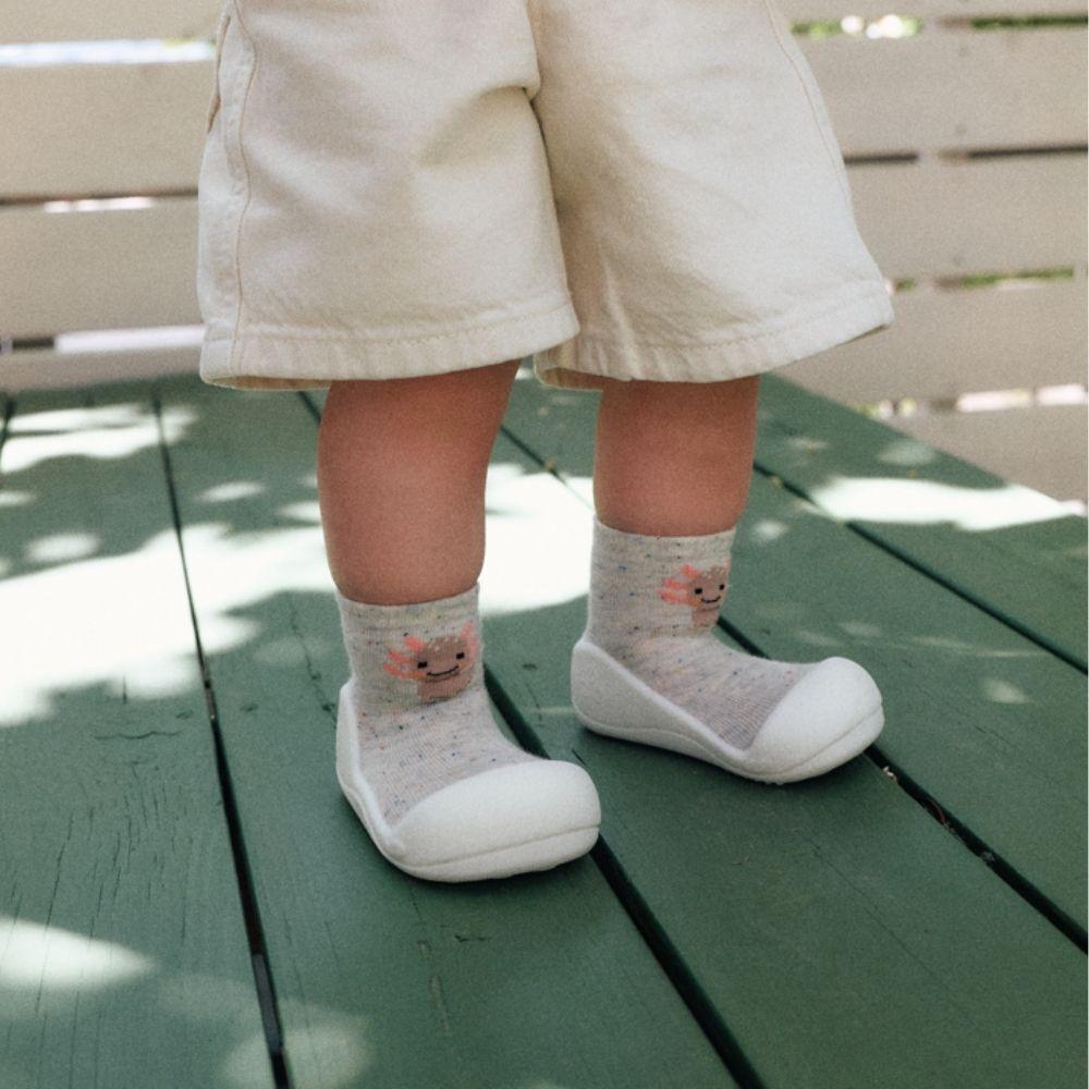 Attipas Ajolote Ivory, calçado barefoot para bebé