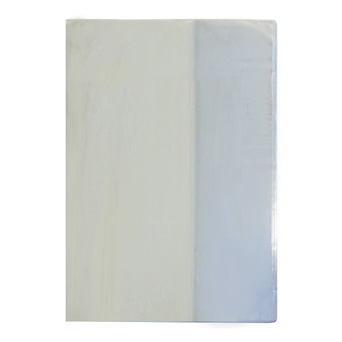 Bolsa de proteção em PVC transparente da Apli, dobrada, mostrando a flexibilidade e a textura do material de 130 microns.