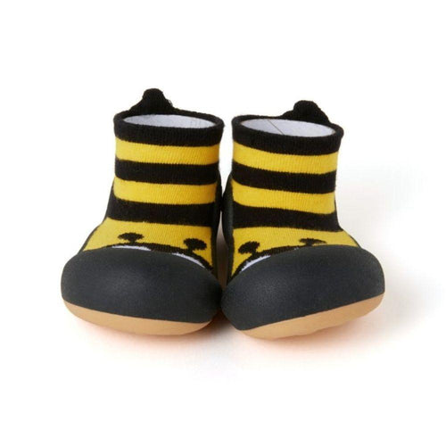 Sapatos Attipas modelo BEE YELLOW com sola bicolor em tons vibrantes para bebé.