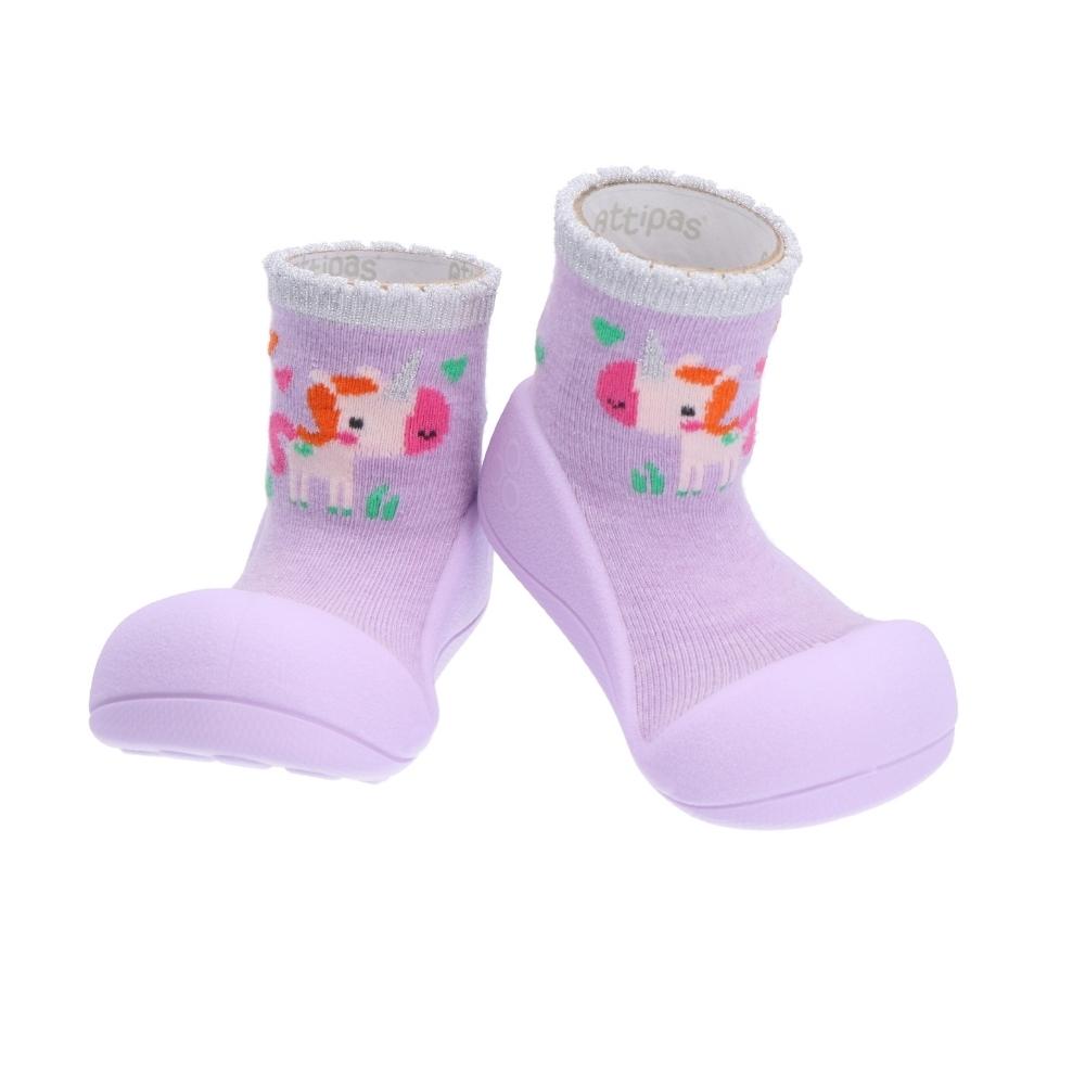 ATTIPAS RAINBOW WHITE Barefoot Kids Shoes – Fun Non-Slip Prewalkers For Unisex Toddlers