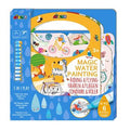 Embalagem do kit Avenir "Magic Water Painting" com tema Cavalgar e Voar, exibindo as pranchas reutilizáveis e a caneta de água.