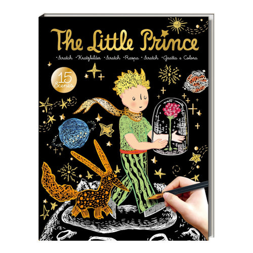 Livro de raspar Avenir com ilustrações do Principezinho e caneta de raspagem