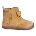 Bota barefoot infantil BabyFree em tom camel para crianca