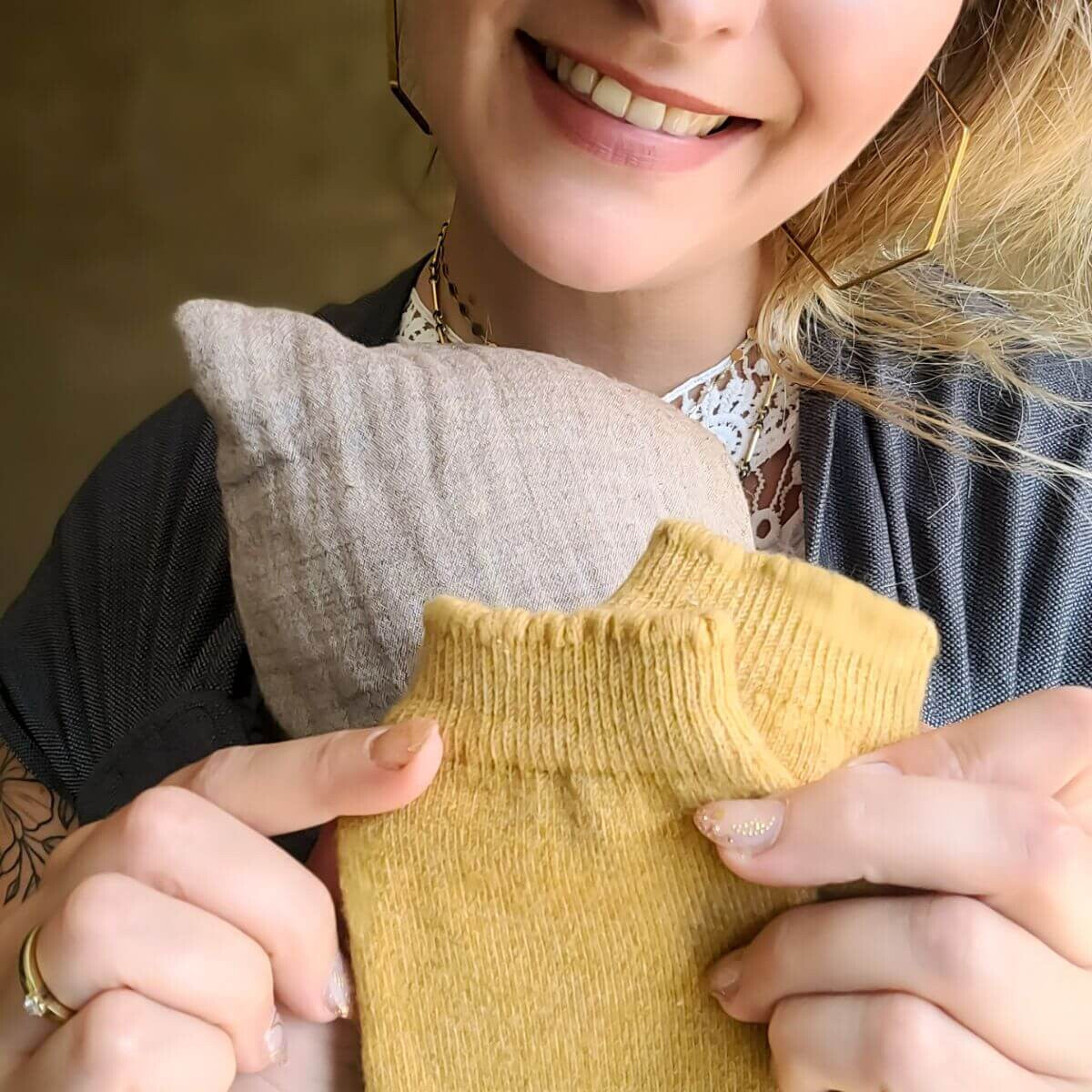 Perneiras Hoppediz lã merino Gold